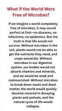 Are microbes harmful or beneficial? (Article in English)