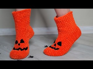 Crochet BOOTIE Slippers for HALLOWEEN