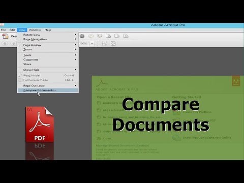 How to Compare PDF Document by using adobe acrobat pro