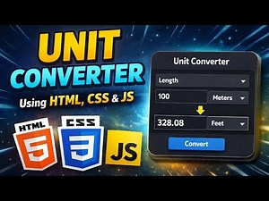 unit converter using html css javascript | javascript projects for beginners | Developer Shaurya