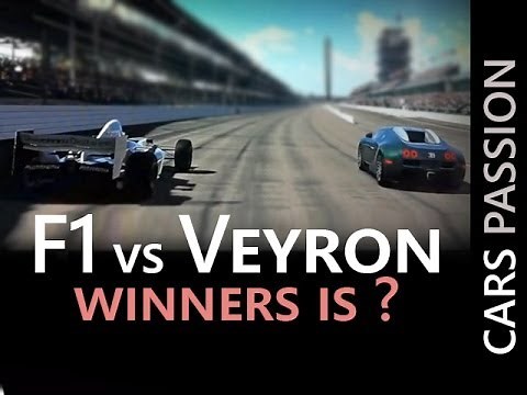 Bugatti Veyron VS Formula 1 - Drag race, winner is ??