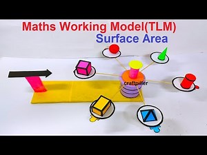 maths working model (3D) (tlm) on surface area | maths tlm using cardboard - diy | craftpiller