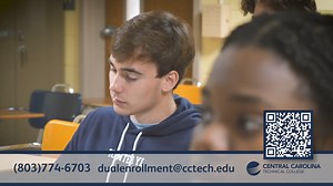 Unlock your future with Dual Enrollment at Central Carolina Technical College! Enjoy free tuition, small classes, and a 92% job placement rate. Join 1,800 students who’ve successfully transferred to top institutions. Contact us at 803.778.7828 or dualenrollment@cctech.edu to start your journey today! | Central Carolina Technical College