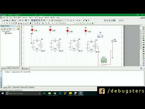 [Simulation] 4 Bit Binary Ripple Counter