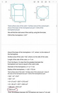 Class 10th Mathematics NCERT Chapter 12th(Surface Areas And Volumes) Exercise 12.1 Question 4th