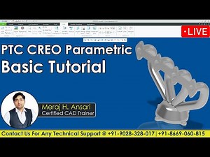 Creo Parametric Part Modeling Tutorials In Hindi | Creo Parametric Complete Training | By Ansari Sir