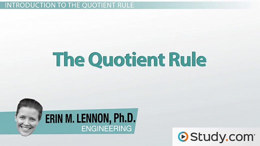 When to Use the Quotient Rule for Differentiation