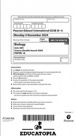 Pearson Edexcel IGCSE Biology Paper 1 | Past Paper Q&A #1 | 2025 Exam Prep