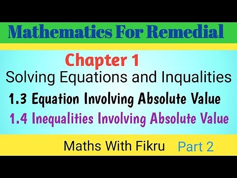 Remedial Mathematics Chapter 1 Part 2
