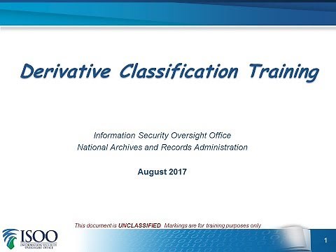 Derivative Classification Training - Revised