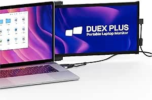 Mobile Pixels Duex Plus Portable Monitor for Laptops, USB C/USB A Plug and Play 13.3" Laptop Screen Extender