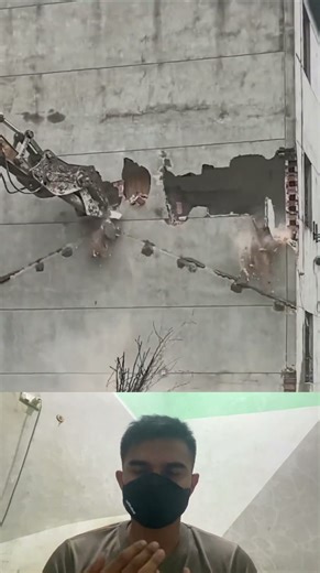 Excavator Destroys 3-Story House