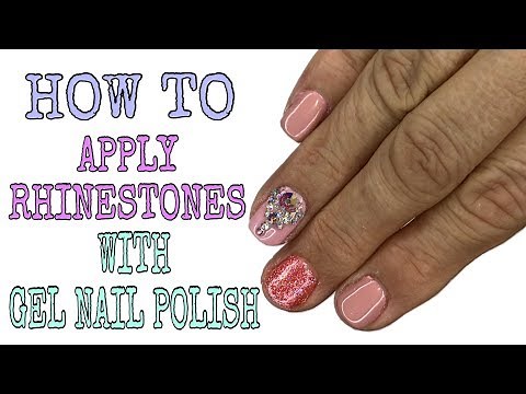 How to apply rhinestone with gel nail polish