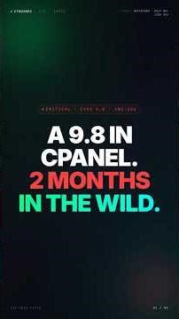 This cPanel CVE was a zero-day for two months