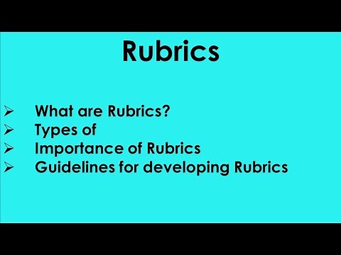 Rubrics for Assessment