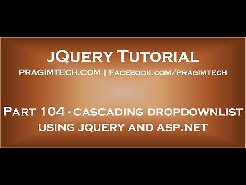 Cascading dropdownlist using jquery and asp net