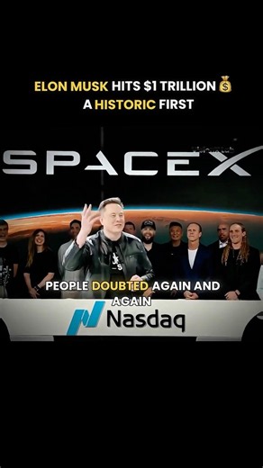Elon Musk Becomes the World's First Trillionaire 🚀| He Hits $1 Trillion #elonmusk #shorts