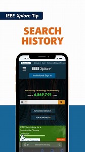 💡 IEEE Xplore Tip: Did you know that IEEE Xplore has an enhanced search history feature? This feature saves your 100 most recent searches and allows you to create more complex searches by combining previous searches. 🔗 https://loom.ly/atFyhnI #IEEE #IEEEXplore #XploreTips #TipsAndTricks #ResearchTips #Research | IEEE Xplore