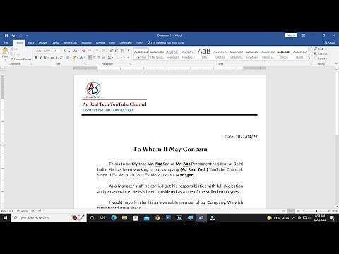 How to Type Letter in Ms Word || Letter Typing Full Process in 1 Video New Idea in Ms Word ||
