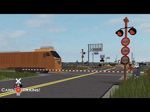 Making trains crash into cars (Roblox Cars vs Trains)
