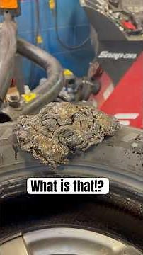 Customer states wheel is bent! Look at what we found INSIDE a tire! #circleautorepair #tires