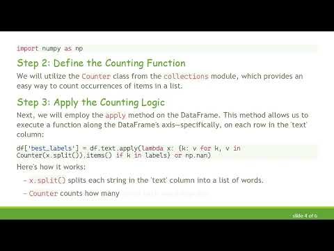 The Pythonic Approach to Counting Word Occurrences in DataFrames