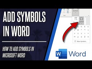 How to add Symbols into a Microsoft Word Document