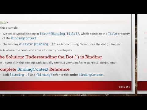 Understanding Binding in Xamarin.Forms: What Does the Dot (.) Mean?