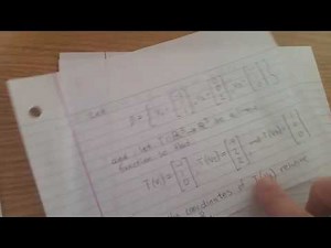 Find Coordinates and T Matrix Relative to a Basis, Standard Matrix