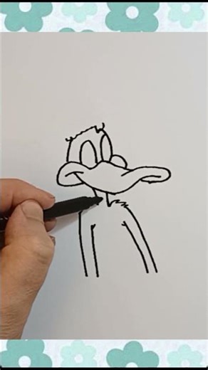 How to draw 🎅 Daffy duck for Christmas #drawingtutorial #howtodraw