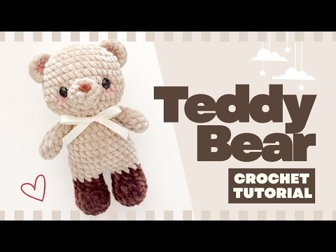 🐻Bear Plushie Crochet Amigurumi Tutorial | Easy & Free Pattern for Beginners