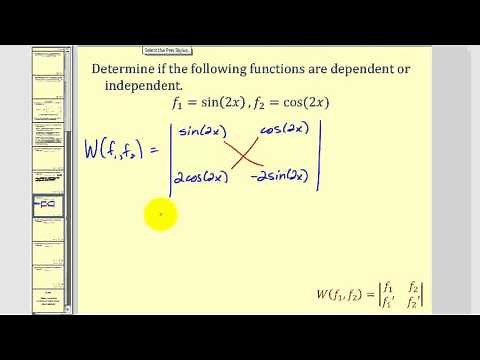 Linear Independent Functions - The Wronskian