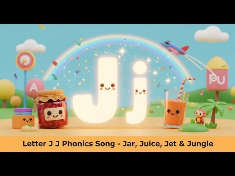 Letter J Phonics Song: Learn the 'j' Sound with a Jumping Jar! (Preschool & Toddler Learning)