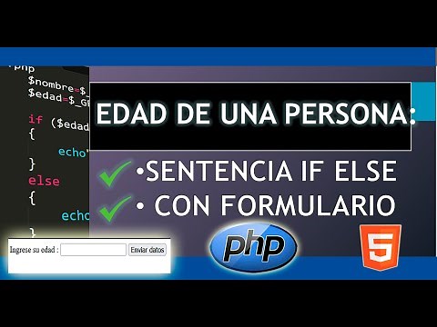 Mayor o Menor de Edad(IF ELSE) en PHP con formulario.