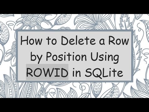 How to Delete a Row by Position Using ROWID in SQLite