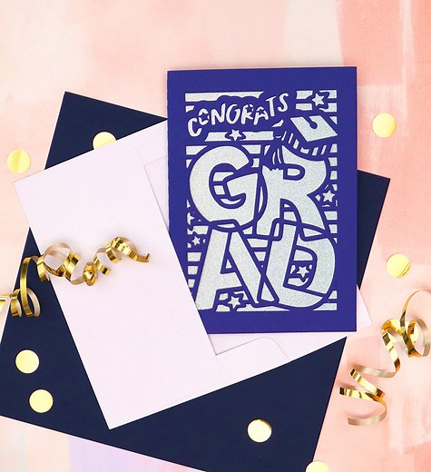 Congrats Grad! Free Graduation Card SVG