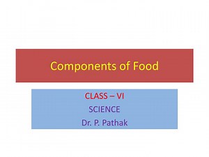 Components of Food - SlideServe