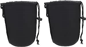 2pcs Camera Lens Bag Camera Lenses Neoprene Pouch for s Drawstring s Case s Pouch Bag Neoprene s Protective Case Black Large Box s