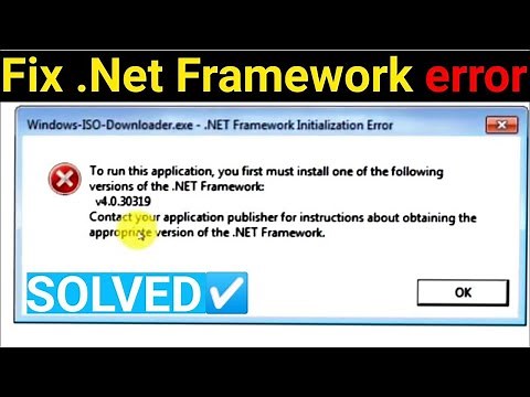 [SOLVED] How to fix .NET framework error | all application work | TFT