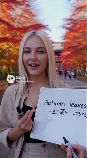 Autumn leaves(オータムリーヴズ)意味：紅葉 #blonde #英会話海外留学 #英語レッスン