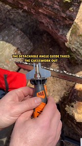 Sharpen your chainsaw fast & pain-free with a Sharp Pebble Cordless Chainsaw Sharpener! 🔪 Say goodbye to hand-files and hello to effortless cuts, every time. Tame the beast - sharpen like a pro, without breaking a sweat. | Sharp Pebble