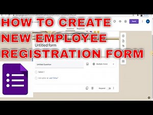 How to create Google Forms || How to create Employee Registration form using Google Forms