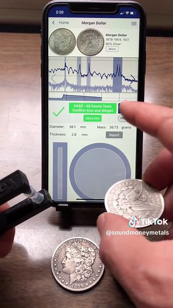 Testing Silver Morgan Dollars with Pocket Pinger Guide