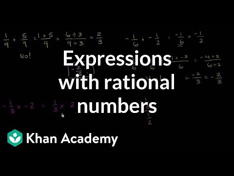Expressions with rational numbers | 7th grade | Khan Academy