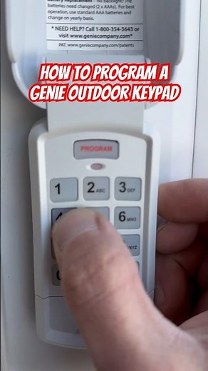 Genie garage door keypad programming #shorts