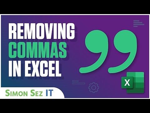 Remove Commas in Excel - 5 Ways!