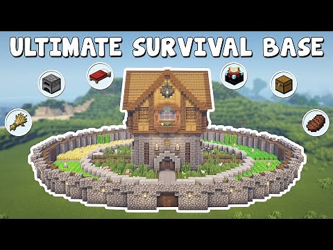 Minecraft - Ultimate Survival Base Tutorial (How to Build)
