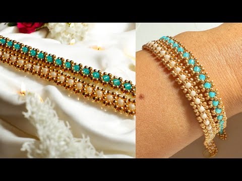 BEADS JEWELRY MAKING TUTORIAL: How to make a Tennis Bracelet