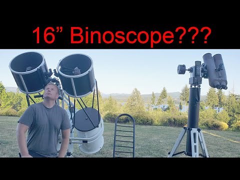 Setting up and using a 16" BINOSCOPE!!! What are the advantages of a binocular telescope? APM 100ED?