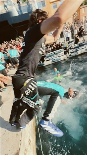 Victory lap, Monaco style! 🇲🇨🏊‍♂️ #f1 #mercedesf1 #formula1